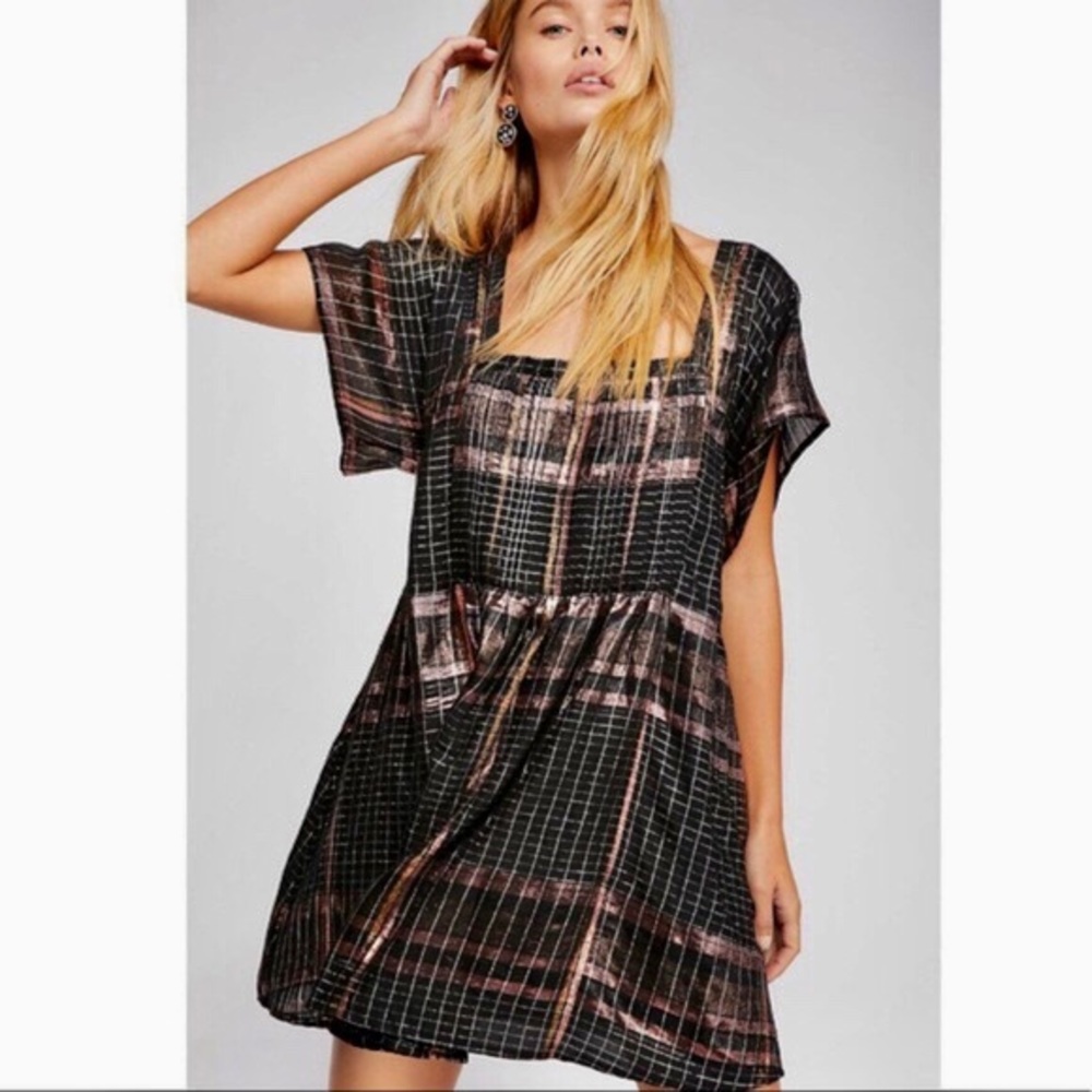 NWOT free people Barcelona shimmer mini dress